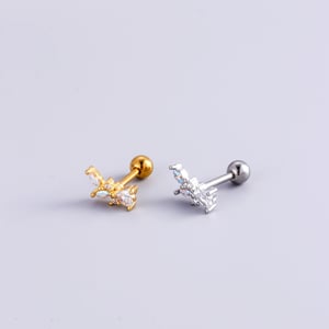 1 Piece Simple Series Classic Heart Titanium Steel Gold Color Material Zircon Women's Stud Earrings h5 Picture2